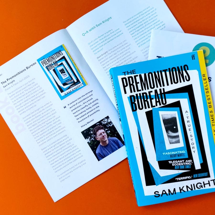 The Premonitions Bureau by Sam Knight sent to Drift and Focus book box subscribers